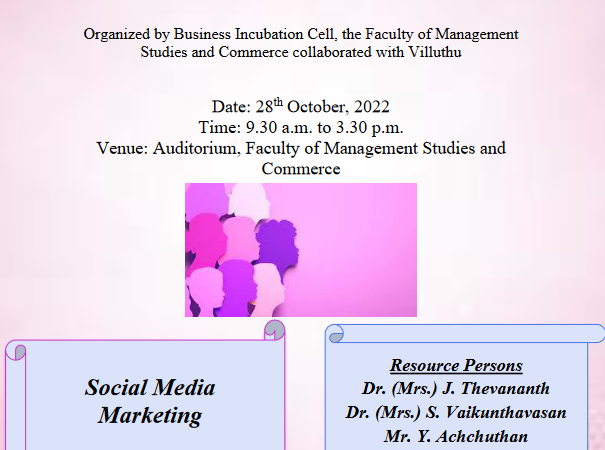 Workshop on Social Media Marketing
